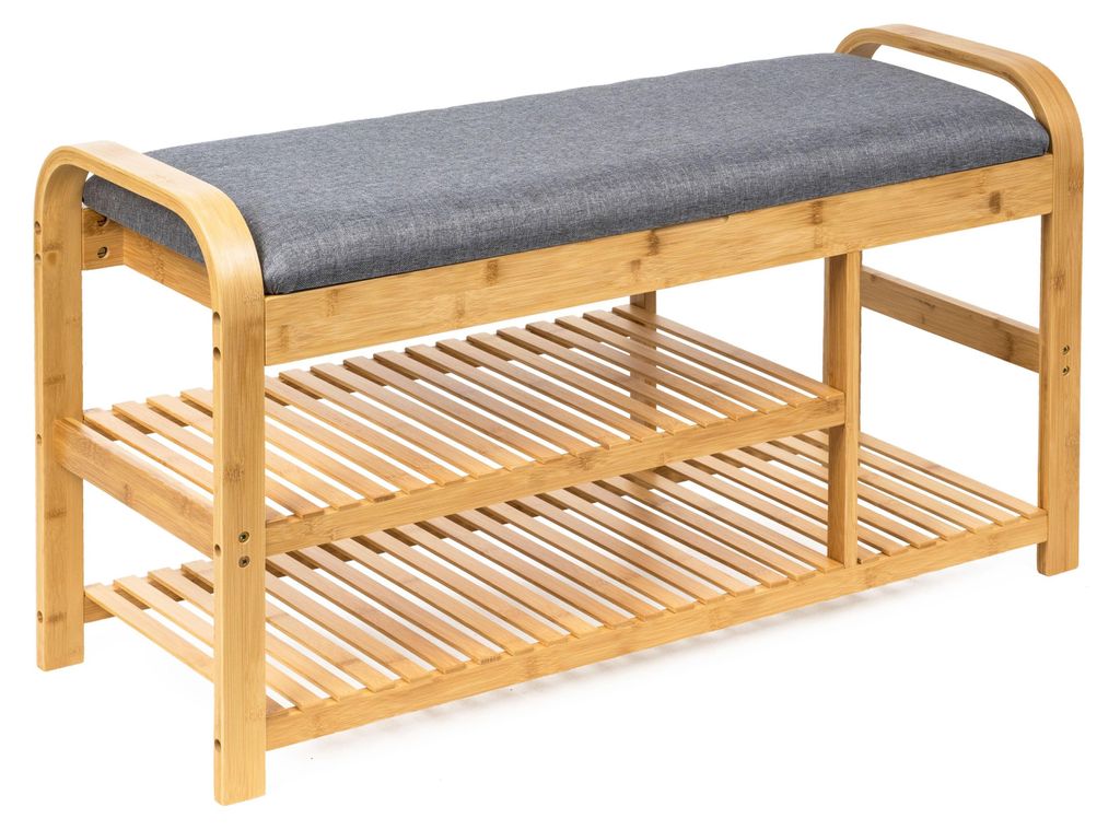 Regał na buty G21 90 x 33 x 50 cm, bambus Zdjęcie produktu 