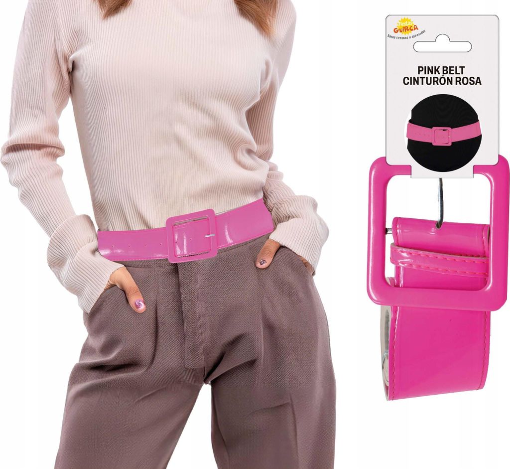 Retro accessoire uit de jaren 60 en 70, felgekleurde riem, Productafbeelding 