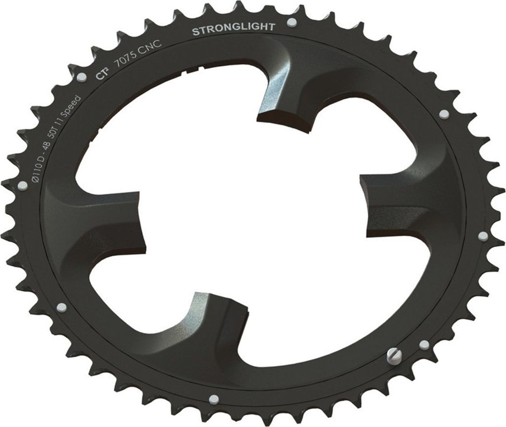 STRONGLIGHT Kettenblatt Dura-Ace (FC-9000+DI2), 110 mm, außen 44 Zähne,11-fach, ct², schwarz