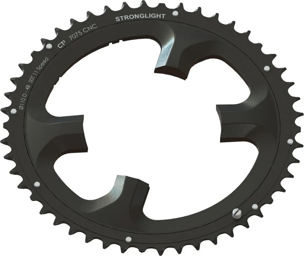 Plateau Stronglight 53 dents extérieur compatible Shimano DI2 11 vit.