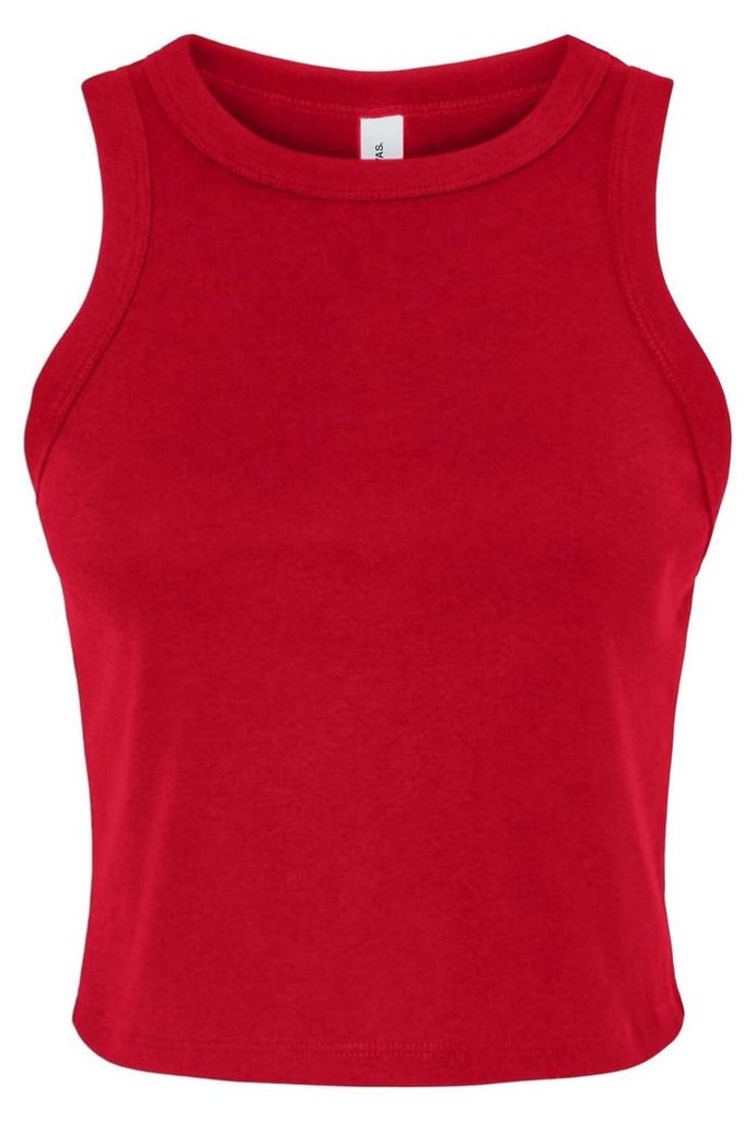 Bella + Canvas - Ärmelloses Oberteil Kurzer Stehkragen für Damen FK2084 (XS) (Rot)