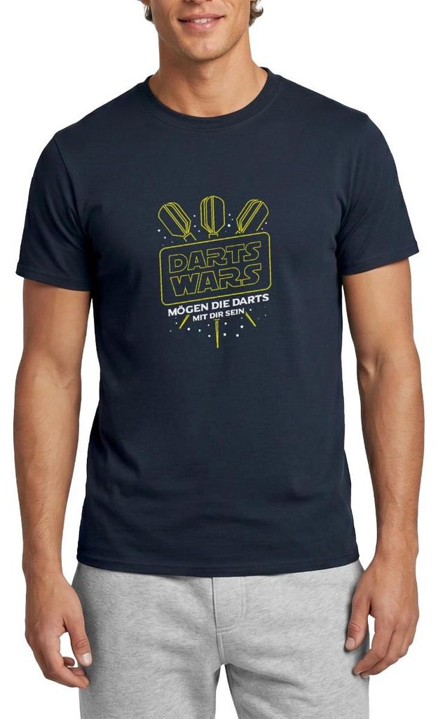 Spreadshirt Darts Wars Mögen Die Darts Mit Dir Sein Männer T-Shirt, 4XL, Navy