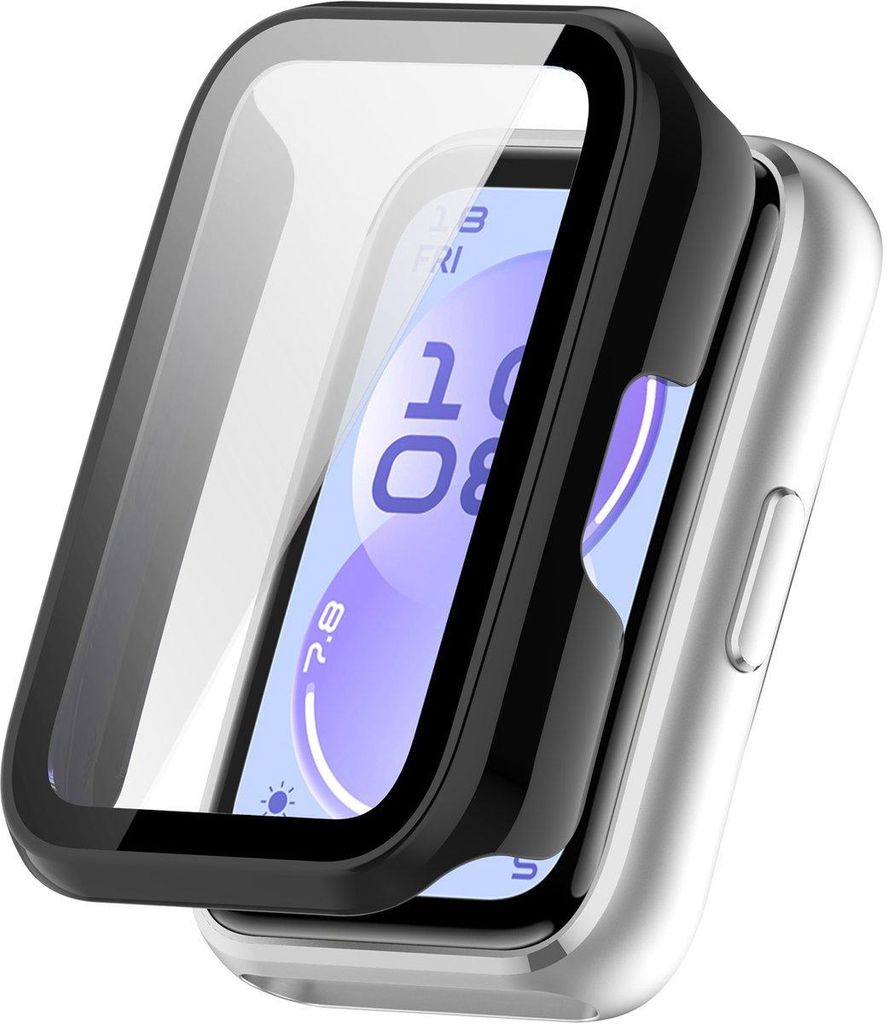 Stravo Displayschutzhülle für HUAWEI Band 11, vollständige Hartschalenhülle, Rundumschutz vor Kratzern und Stößen, Displayschutzfolie, Schwarz