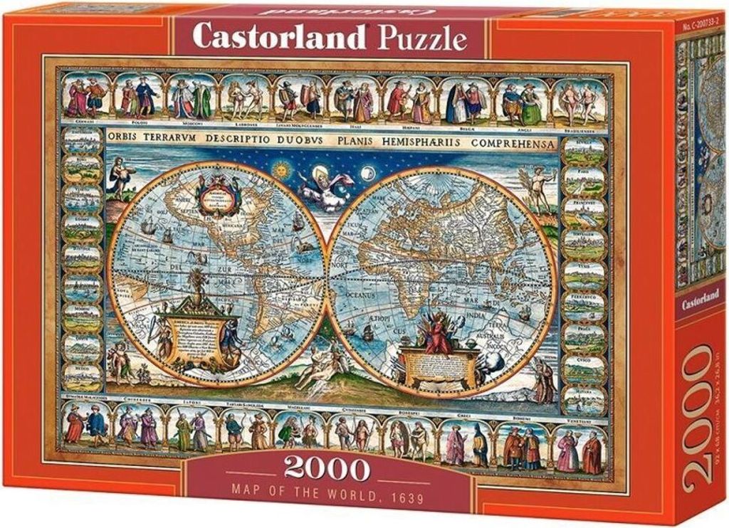 Castorland Map of the world, 1639, 2000 Stück(e), Produktbild 