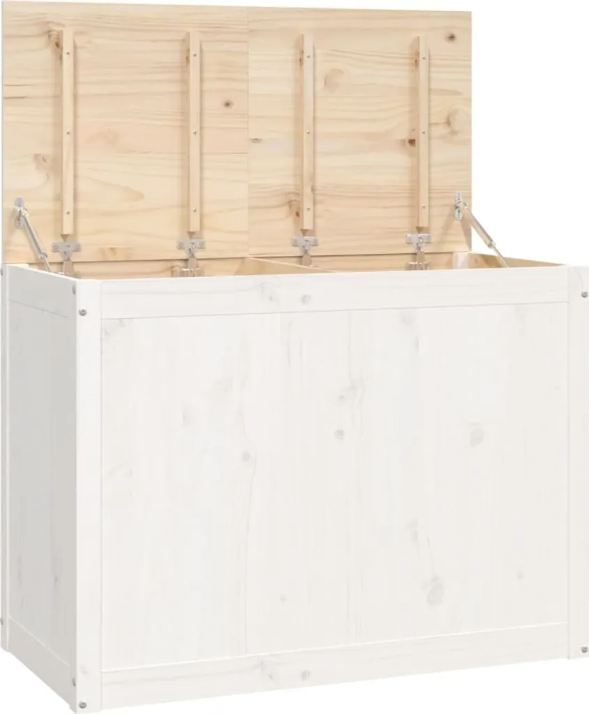 vidaXL Cassettone Lavanderia Bianco 88,5x44x66 cm in Pino Massiccio