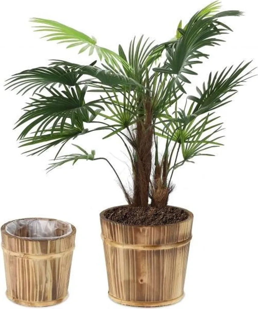 Cache-pot en bois rectangulaire lot de 2 pour votre jardin ou terrasse