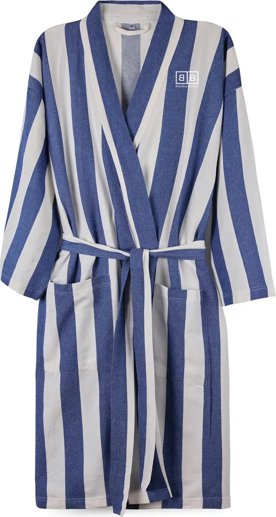 Peignoir Hammam Vinga Ornos XD263 en Bleu Taille S-M pour Homme et Femme