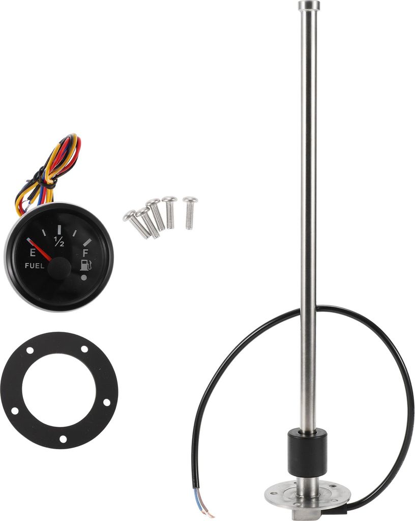 380mm 14.96" Länge Kraftstoff-Sendeinheit und Messgeräte-Set Boot Kraftstoff-Sendeinheit Marine Kraftstoff-Sendeinheit Metall 1 Satz 0-190 Ohm