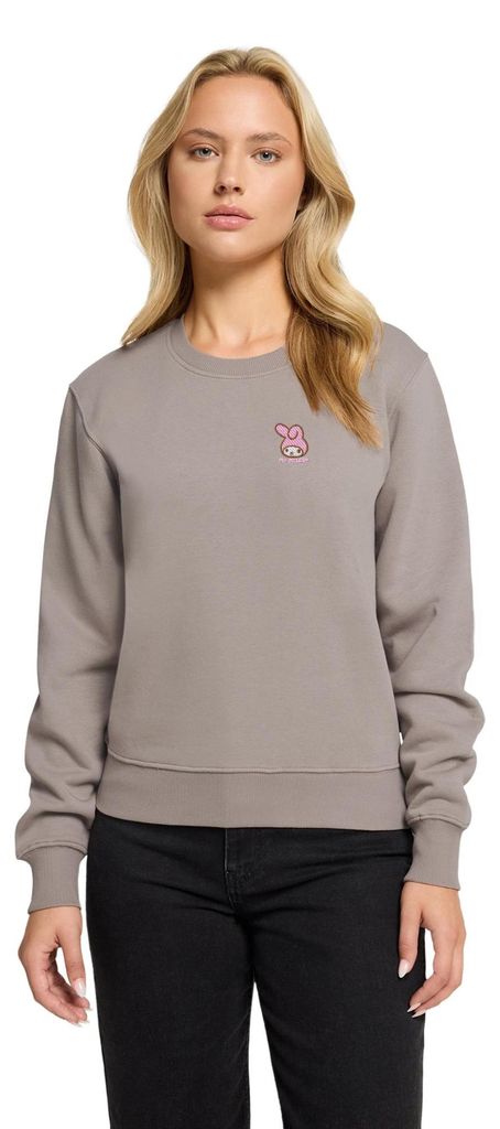 Spreadshirt My Melody Stick Portrait Damen Premium Pullover, L, Taupe