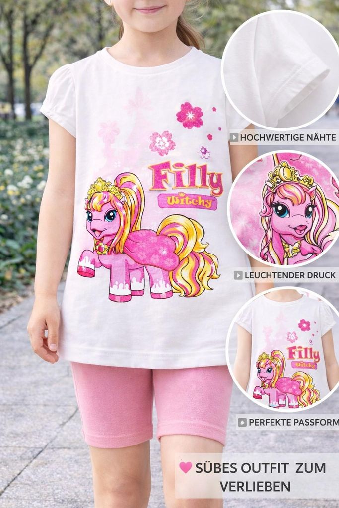 84649 Disney Filly Unicorn T-Shirt Mädchen Weiß Gr. 98 – Niedliches Einhorn-Motiv für kleine Fashionistas