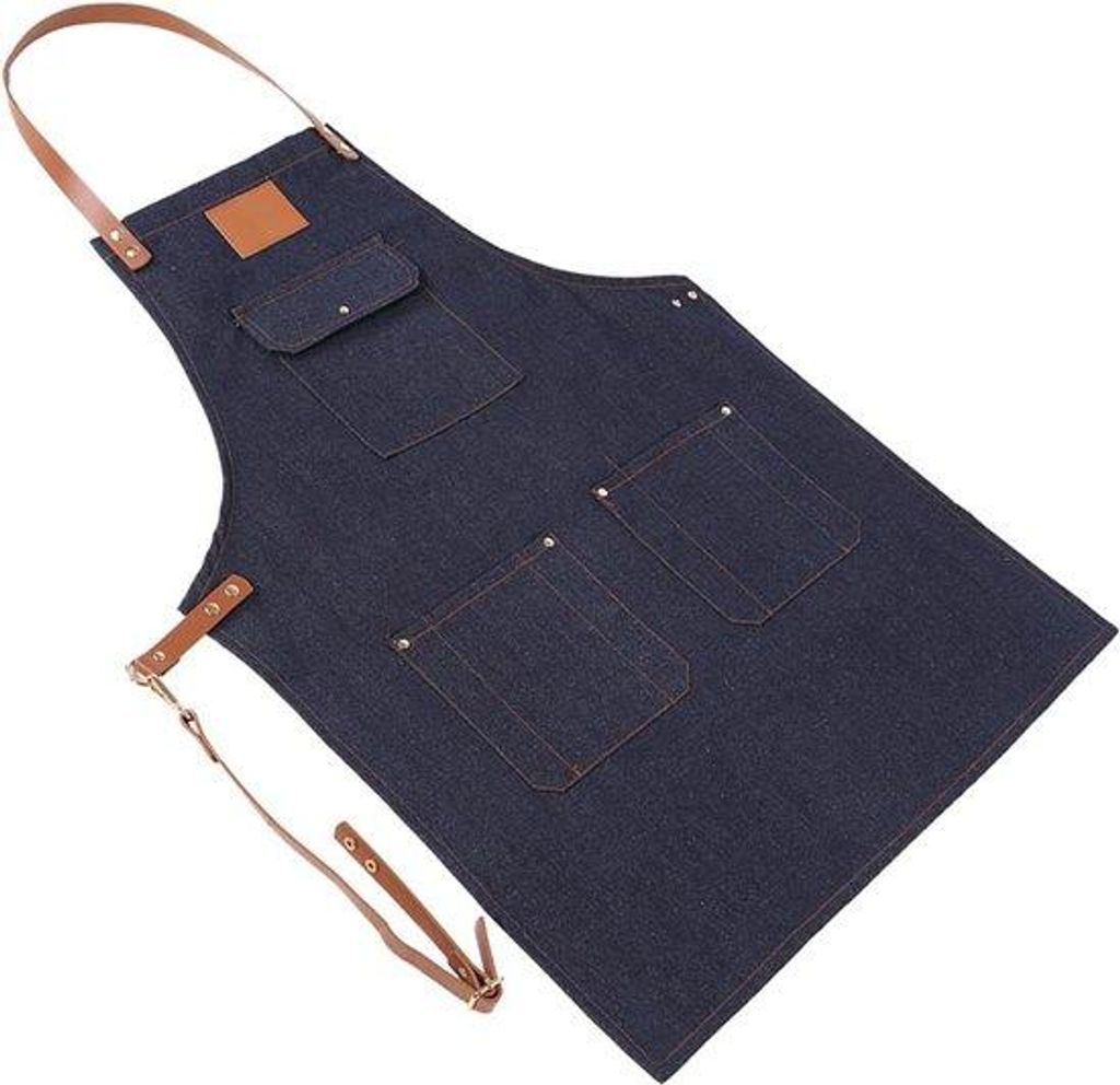 Leder Schort Grillchef Uniform vintage landelijk stijlvol.