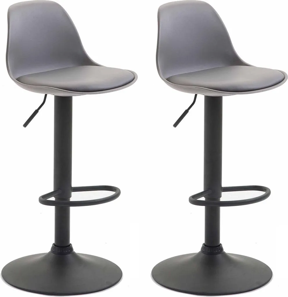 Sgabelli Bar Verdi CLP Kiel - Set 2 Pezzi Facili da Pulire e Sicuri - 8