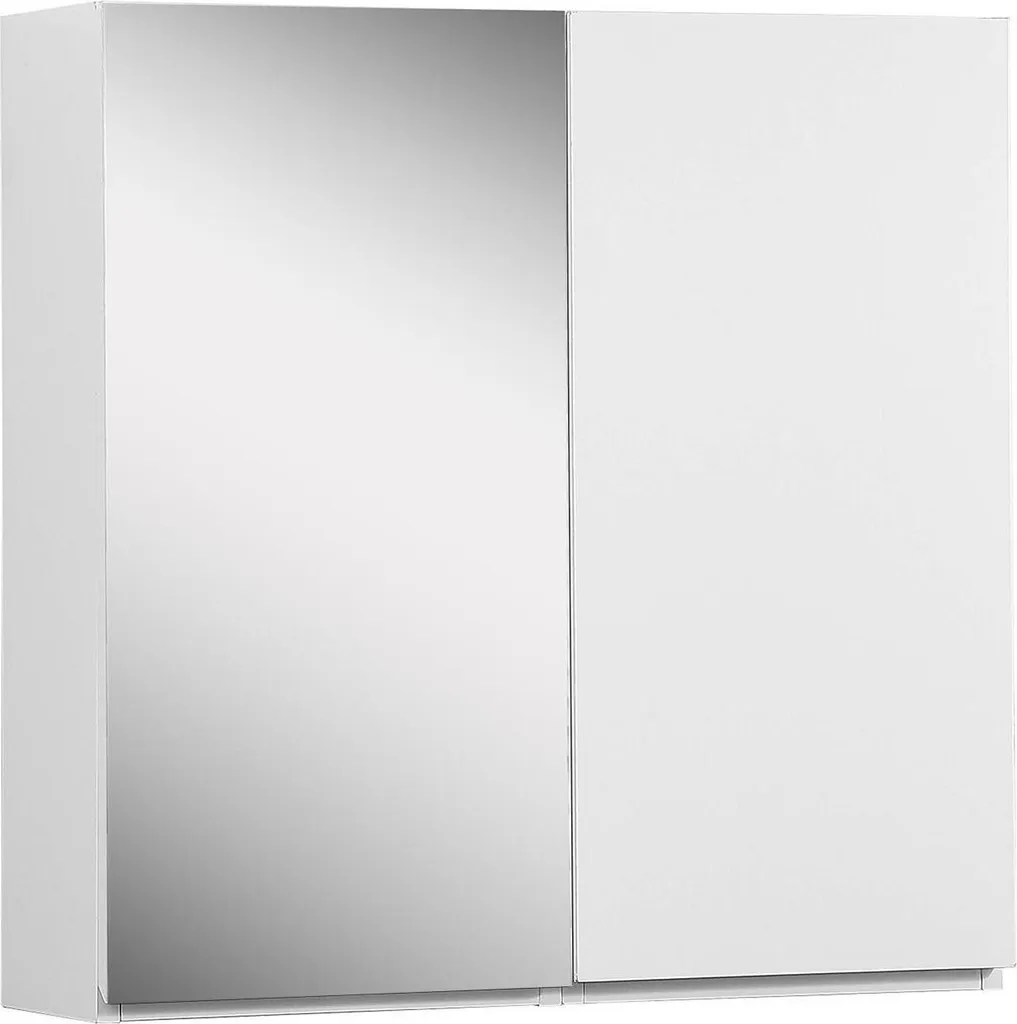 Mobile Bagno Moderno WILL 60cm con Specchio | Bianco Minimal FSC