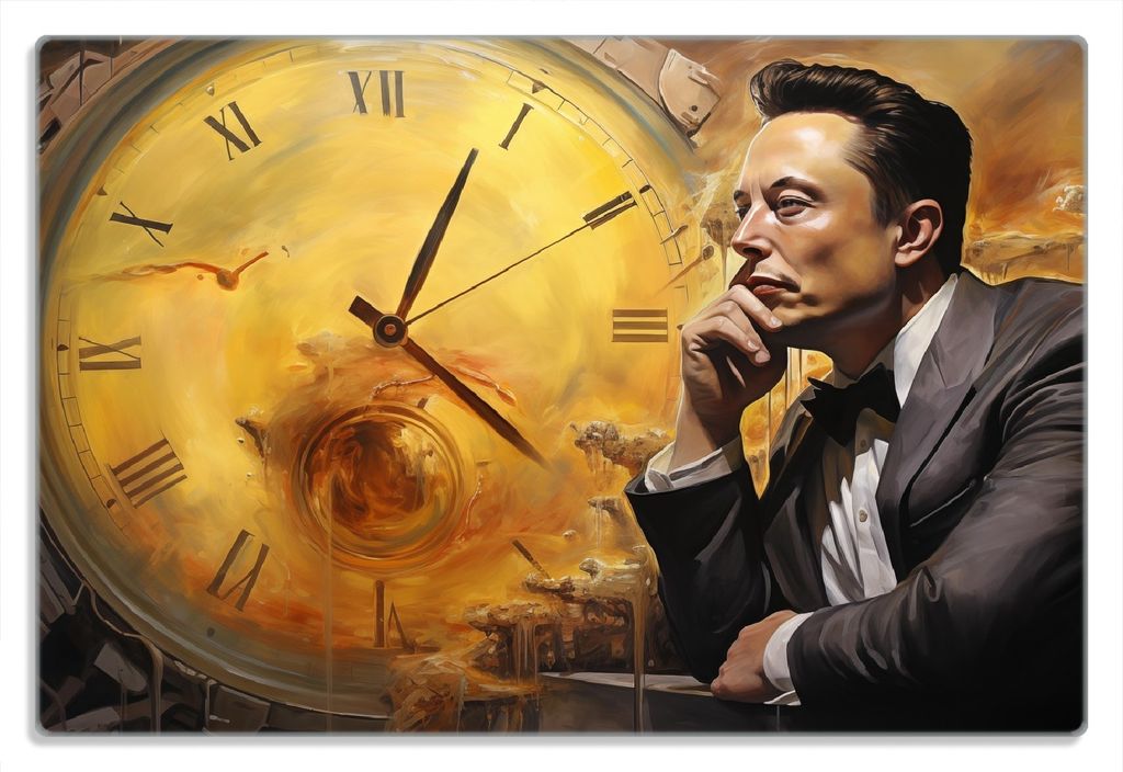 Wallario Frühstücksbrettchen aus Glas 20 x 30 cm mit rutschfesten Füßen, Motiv Zeitgedanken