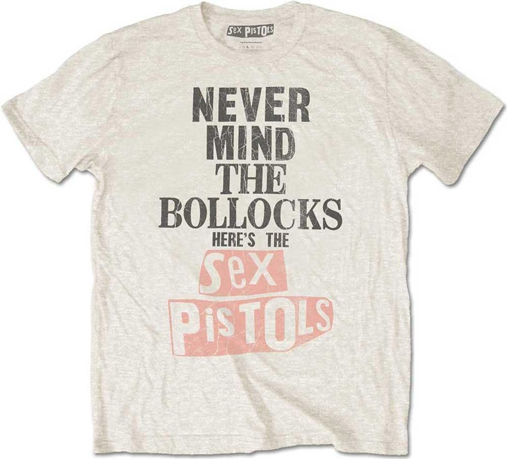 Pistols - "Bollocks" T-Shirt für Herren/Damen Uni RO2366 (3XL) (Natürlich)