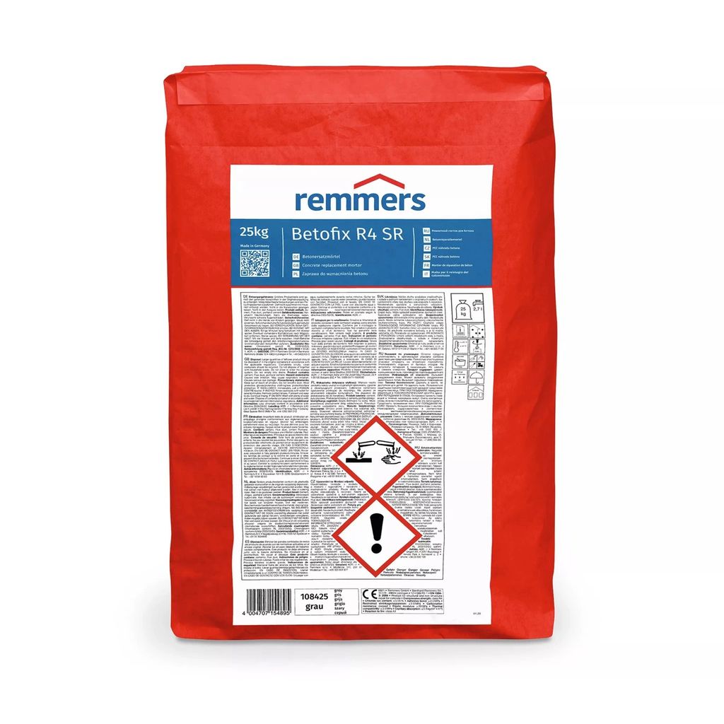 Remmers Betofix R4 SR – PCC/SPCC-Mörtel zur Betonsanierung, 25-kg-Sack