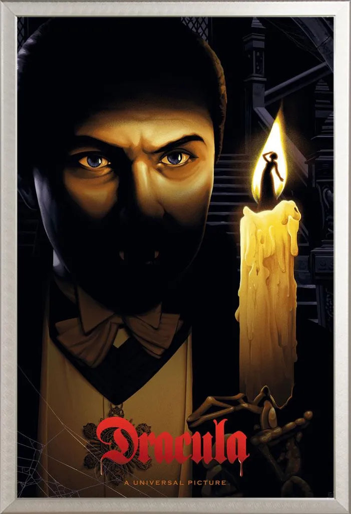 Quadro Dracula Universal Monsters Argento - Cornice Shinsuke Deluxe