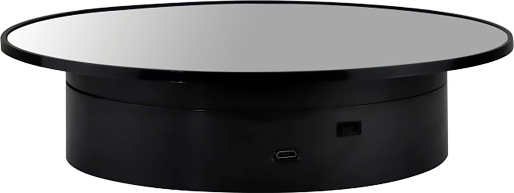 Displayständer 360 Grad rotierende langlebige Zeitrundform Elektrische motorisierte Plattenspieler -Basis für die Fotografie-Schwarz