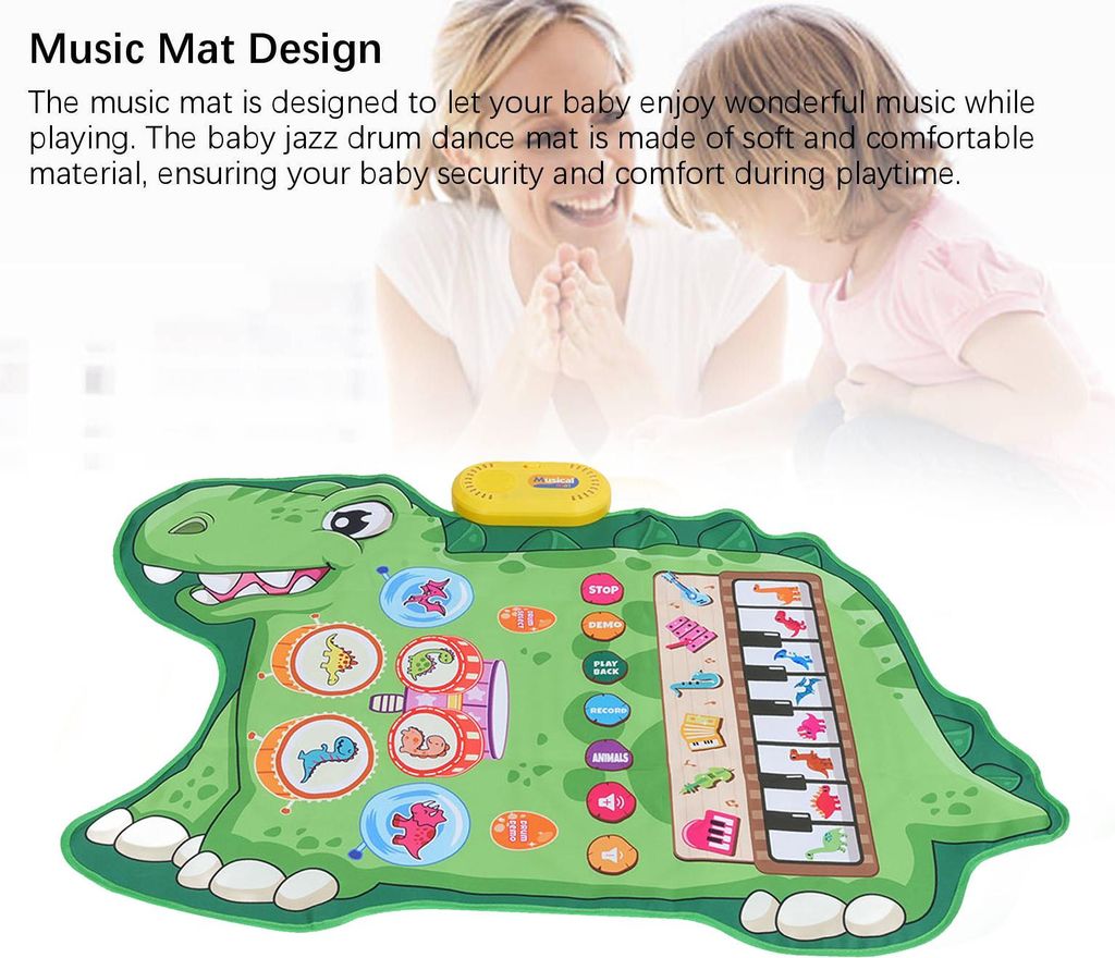 Baby Krabbeln Interaktive Spielmatte Spielzeug Kinder Musik Früherziehung Jazz Trommel Tanzen Pad für
