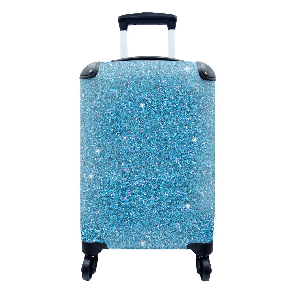 MuchoWow Koffer Handgepäck Trolley Rollkoffer Kleine Reisekoffer mit 4 Rollen - Topas - Schütze - Tierkreiszeichen - Edelsteine - Cabin Size < ...