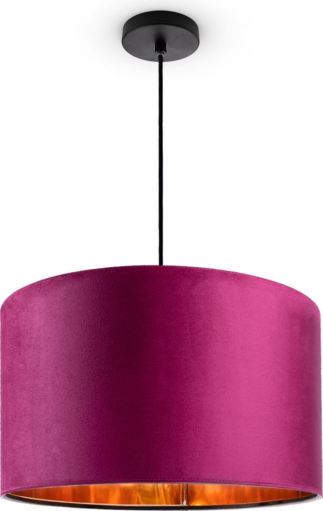 Pendelleuchte Stehleuchte Dreibein Wohnzimmer Lampenschirm Velours Unifarben E27