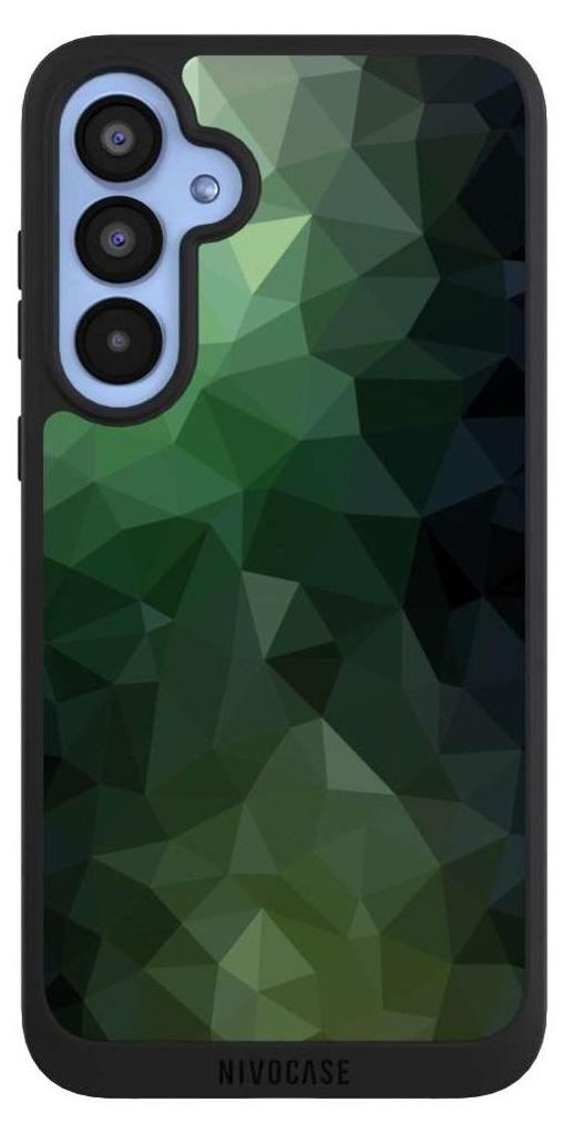 NIVOCASE Handyhülle für Samsung Galaxy A55 5G Hülle NIVOpure Case Schwarz Geometric Mosaik Tarnmuster