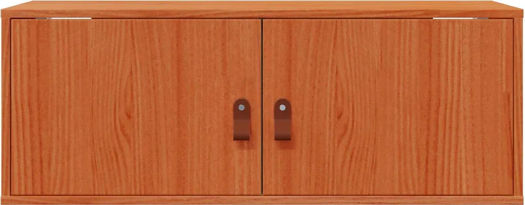 Armadietto a Muro Marrone Cera 80cm - Pino Massiccio Vero Legno - 6
