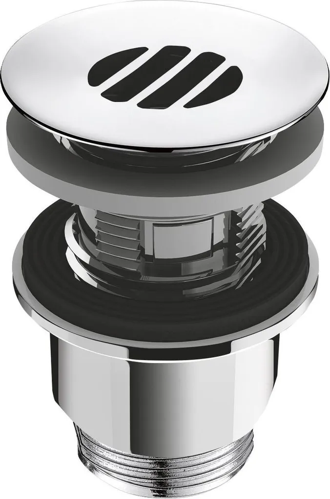 Bonde de lavabo Hygiena 1'1/4 avec grille fixe inox DELABIE série 611