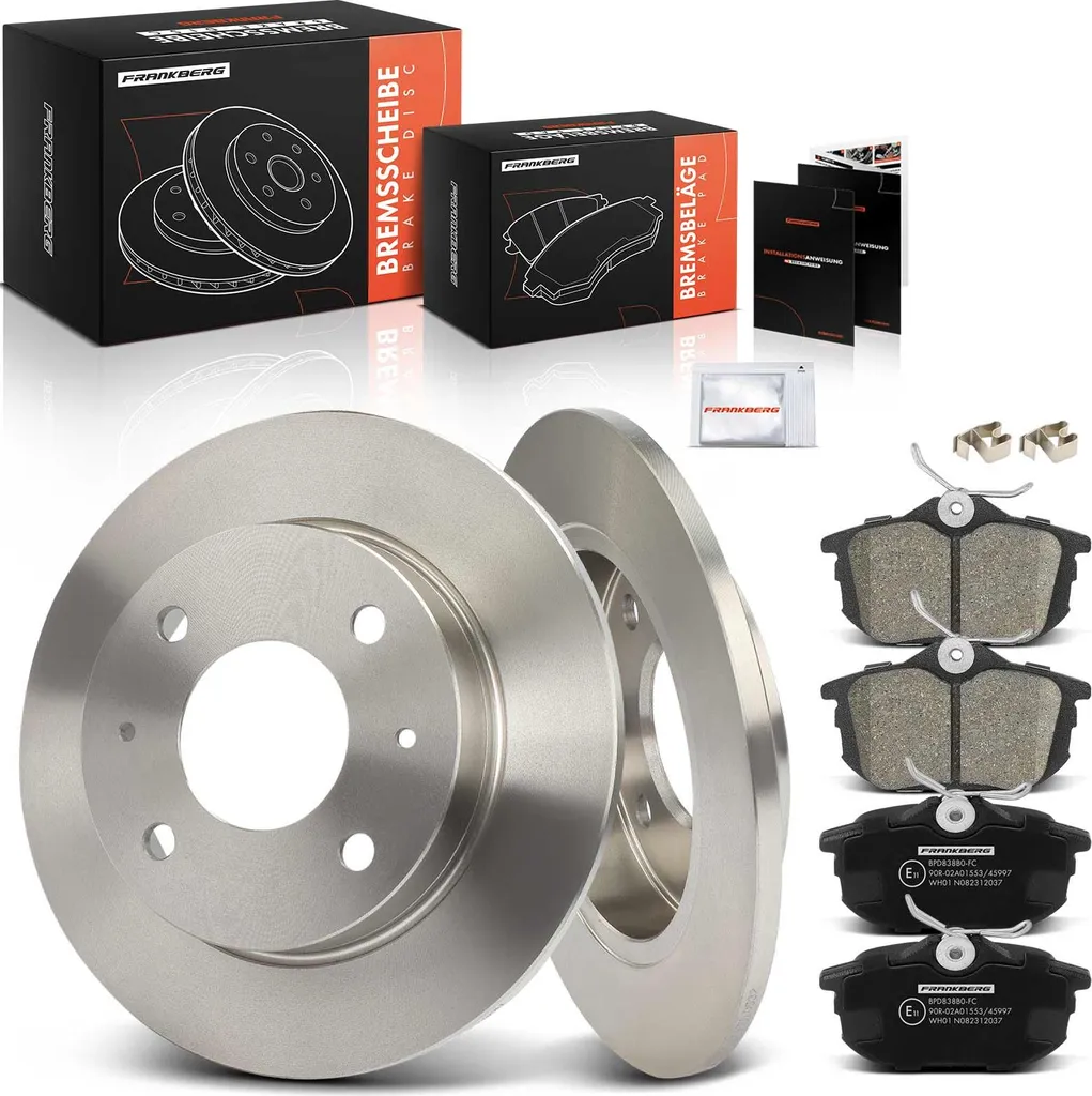 Kit Disques de Frein et Plaquettes Arrière pour Smart Forfour 454 1.3
