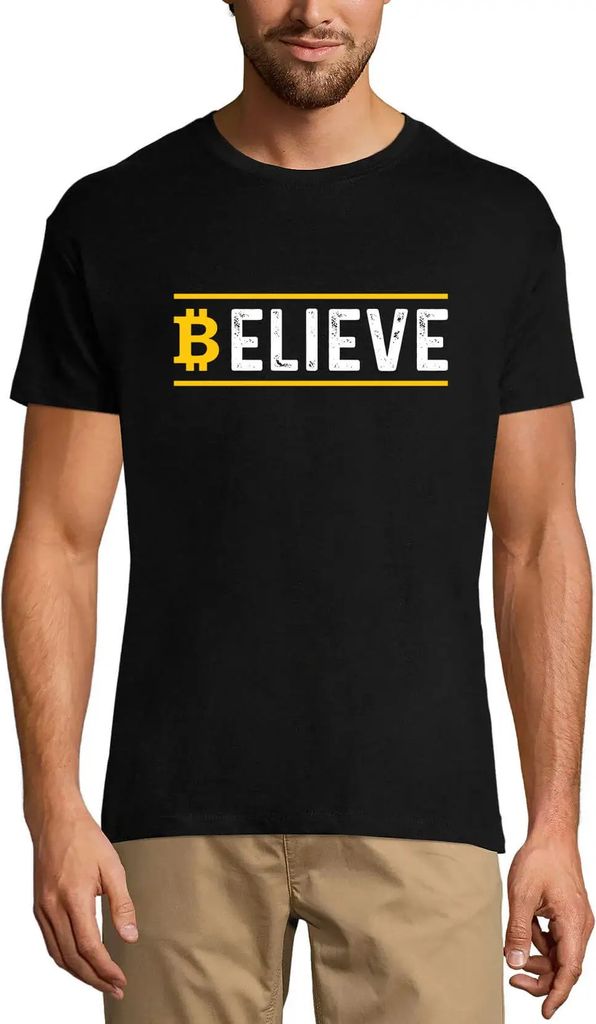 Herren Grafik T-Shirt Glauben Sie bitcoin - krypto - btc hodl Idee – Believe Bitcoin - Crypto - Btc Hodl Idea – Öko-Verantwortlich Vintage Jah...