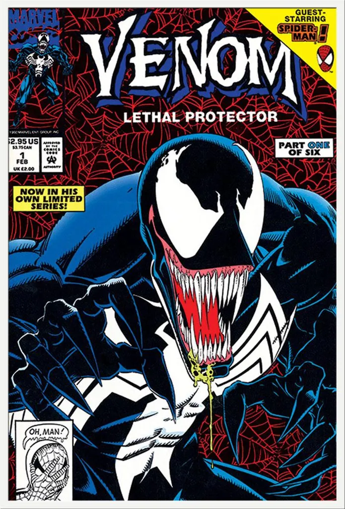 Affiche Marvel Venom Lethal Protector Vol. 1 avec Cadre Blanc Shinsuke