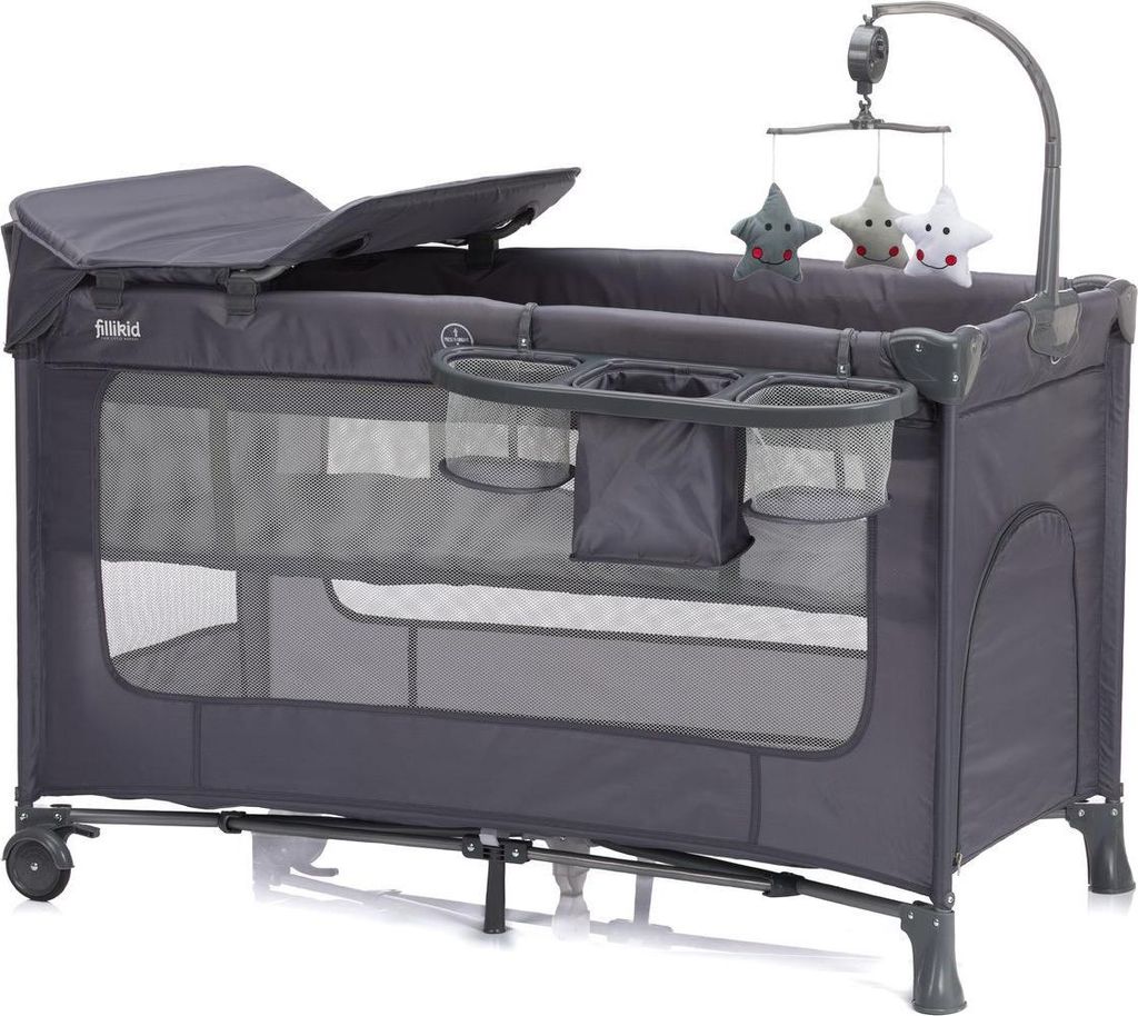 Fillikid Reisebett Capri ab Geburt - 15 kg mit verstellbarem