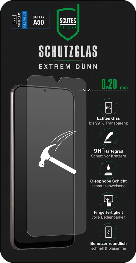 Verre trempé SCUTES DELUXE pour SAMSUNG Galaxy A50 protection écran