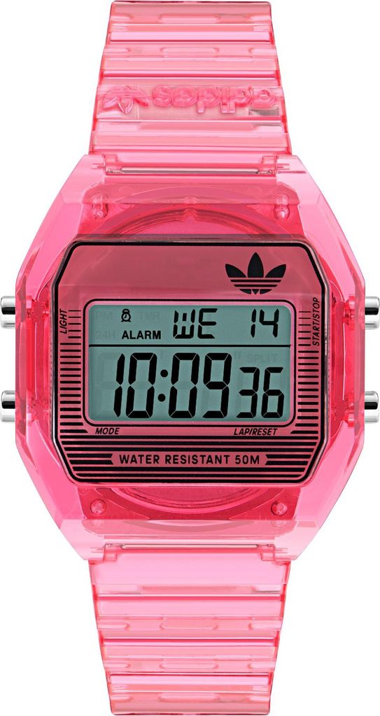 Adidas Uni Uhr DIGITAL TWO CRYSTAL Silikon pink AOST25540 Produktbild 