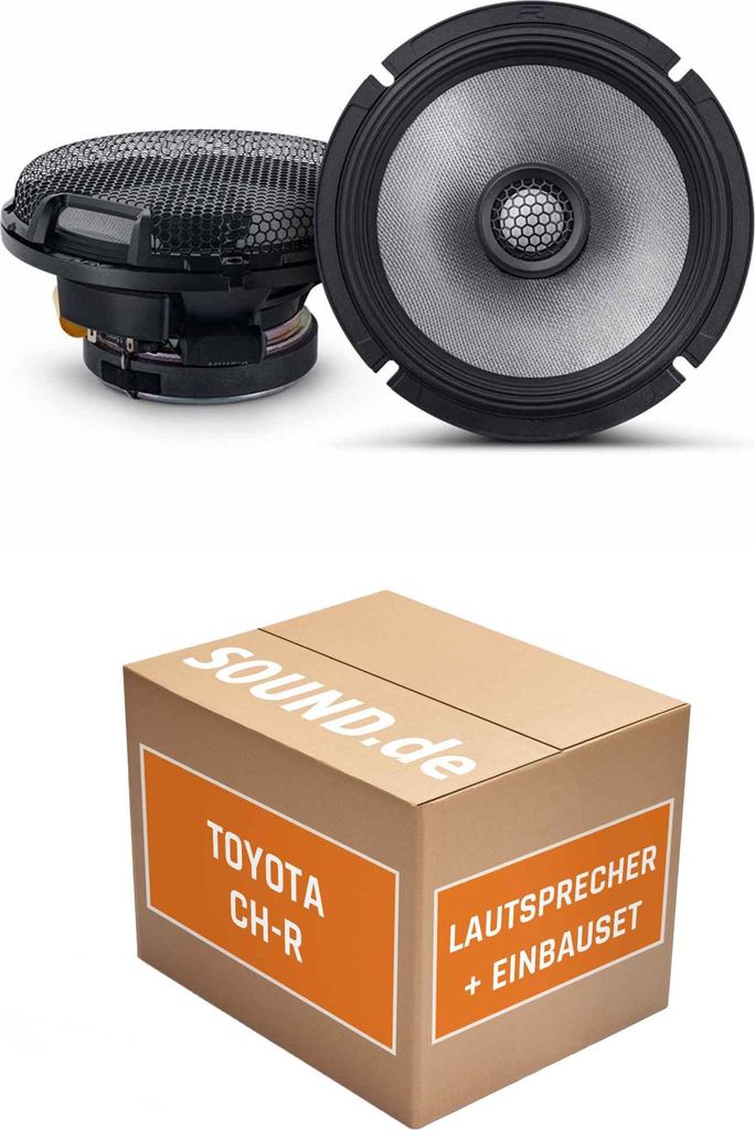 Lautsprecher Boxen Einbaupaket vorne Alpine R2-S65 passend für Toyota CH-R | Set für zwei Türen 100W MAX