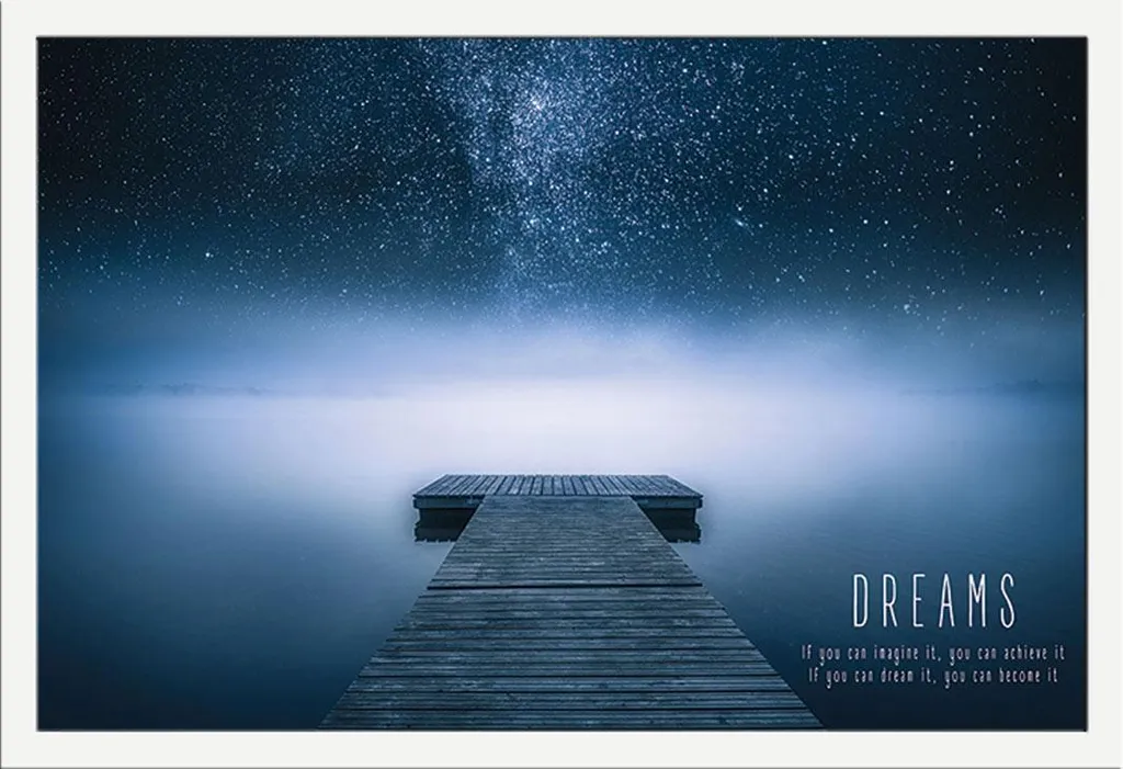 Cornice Shinsuke Bianco Maxi con Poster Sogni | Arredo Motivazionale