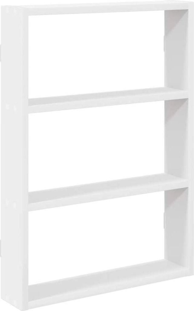 Nástěnná police bílá 43 x 9 x 60 cm kompozitní dřevo Obrázek produktu 