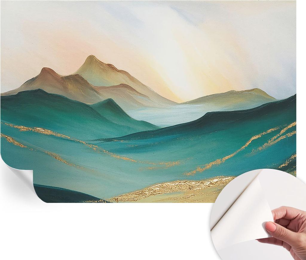 Selbstklebende Wandtapete - Dekorative Tapete für Wohnzimmer - Klebefolie für Wandbilder - Tapetenfolie für Wanddekoration - 152x104 cm - Friedl...