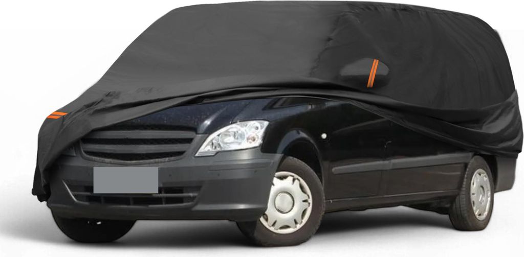 Autoabdeckung fš¹r Mercedes-Benz Vito 2003-2014 Spunlace-Baumwolle Outdoor fš¹r Wasserdicht Winddicht Sonne Regen Schnee Schutz mit Rei?verschl...