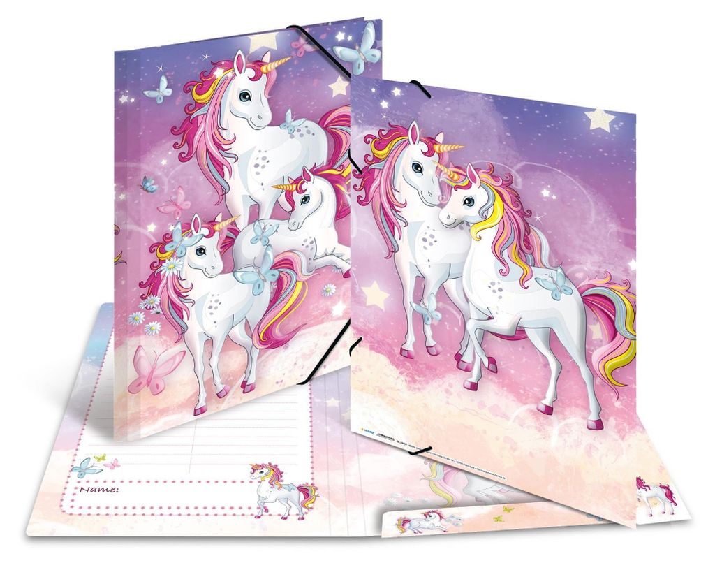 HERMA 19457 Cartella angolare "Unicorno" in cartone DIN Immagine del prodotto 