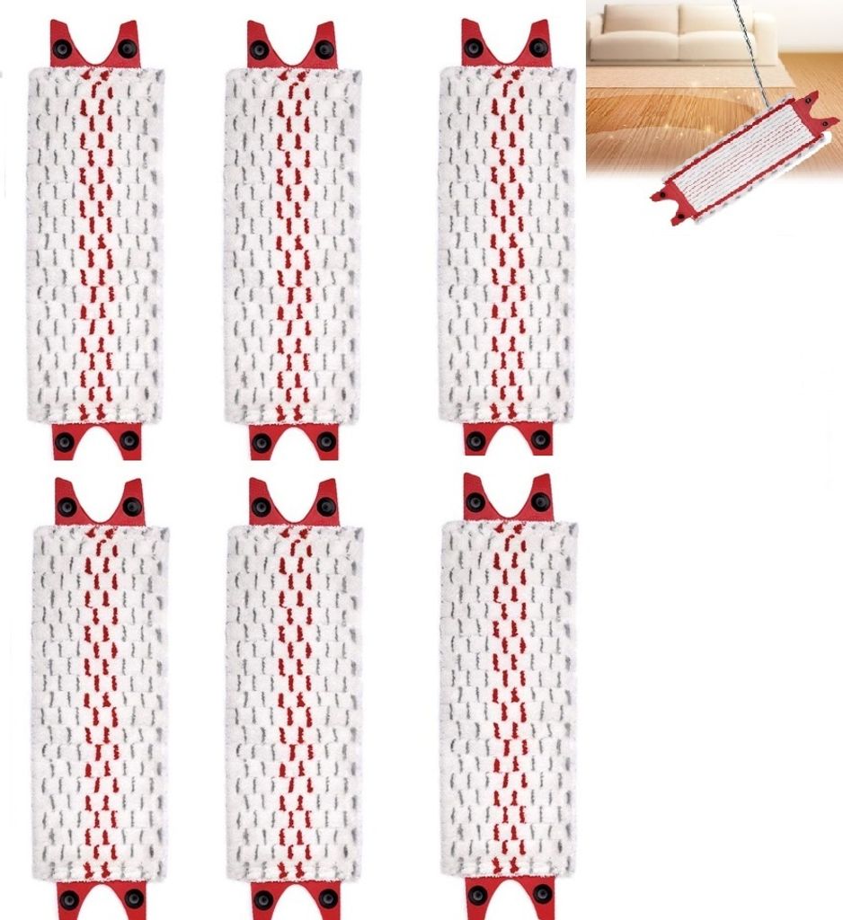 6x Ersatz Wischbezug geeignet Wischmops für Vileda Ultramat 2in1