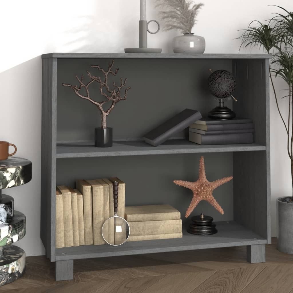 vidaXL Dressoir HAMAR, donkergrijs, 85x35x80 cm, massief Productafbeelding 