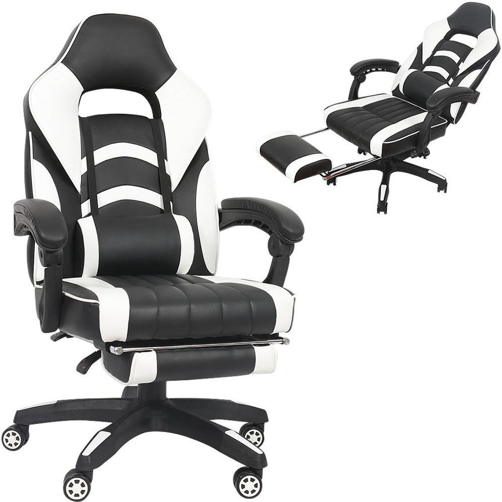 Bürostuhl Racing Gaming Stuhl Schreibtischstuhl Drehstuhl Chefsessel 360°Drehbar 