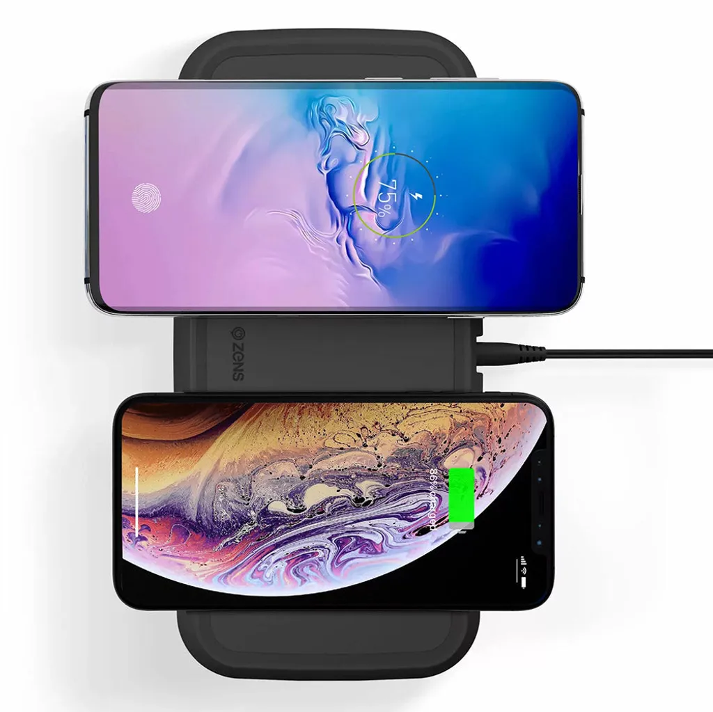 Station Charge Rapide ZENS 20W - Double Induction Apple Fast Charge Noir - 5