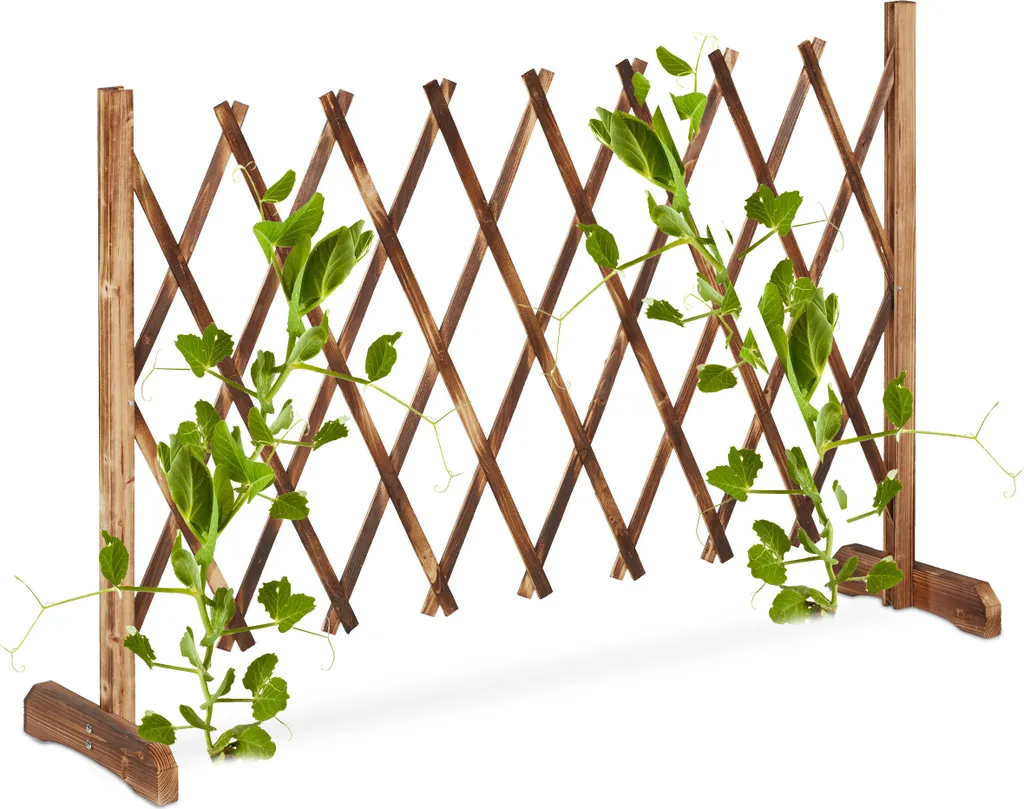 Cachez un mur abîmé grâce au treillis extensible nature bois Relaxdays