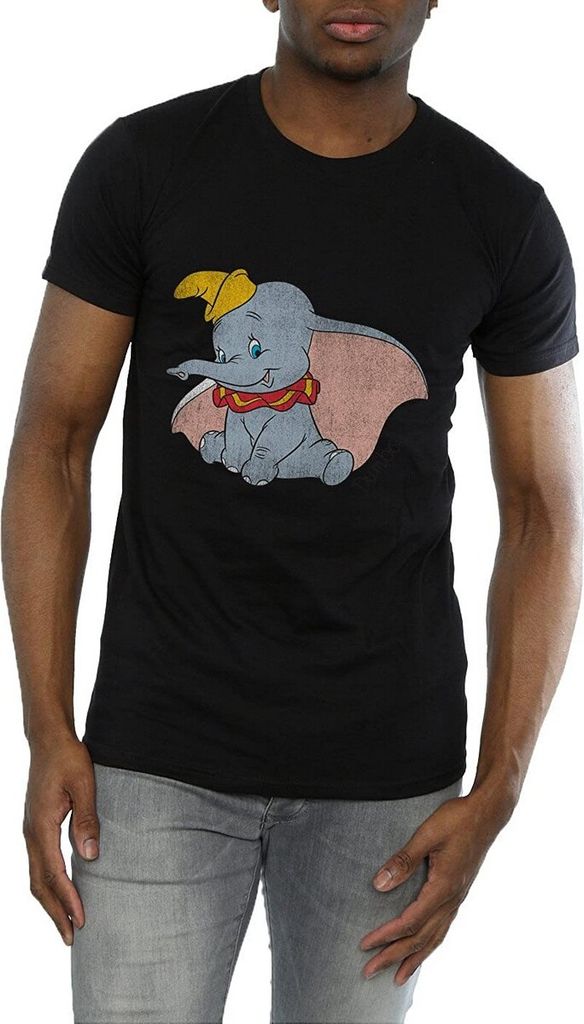 Dumbo - "Classic" T-Shirt für Herren BI484 (XL) (Schwarz)