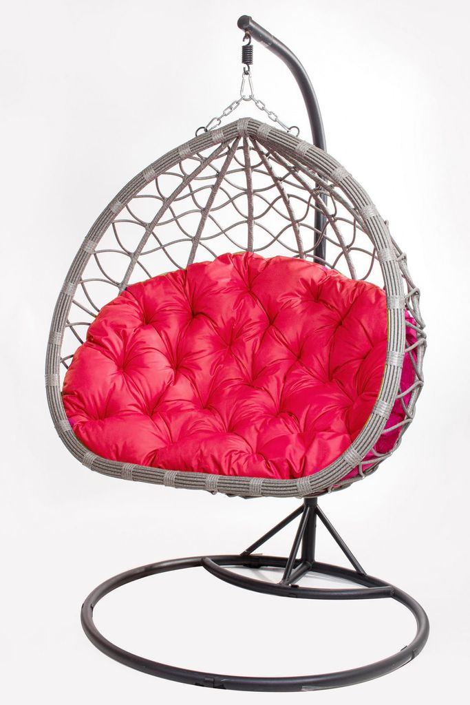 Cuscino per sedia sospesa 130x100cm rosso | Cuscini per Immagine del prodotto 