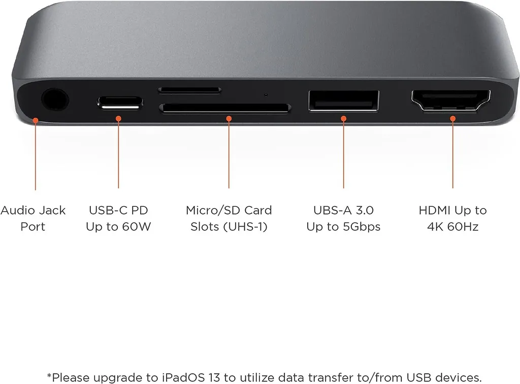 Adaptateur Hub USB-C Multiport pour iPad avec Sortie Vidéo HDMI 4K HDR - 15