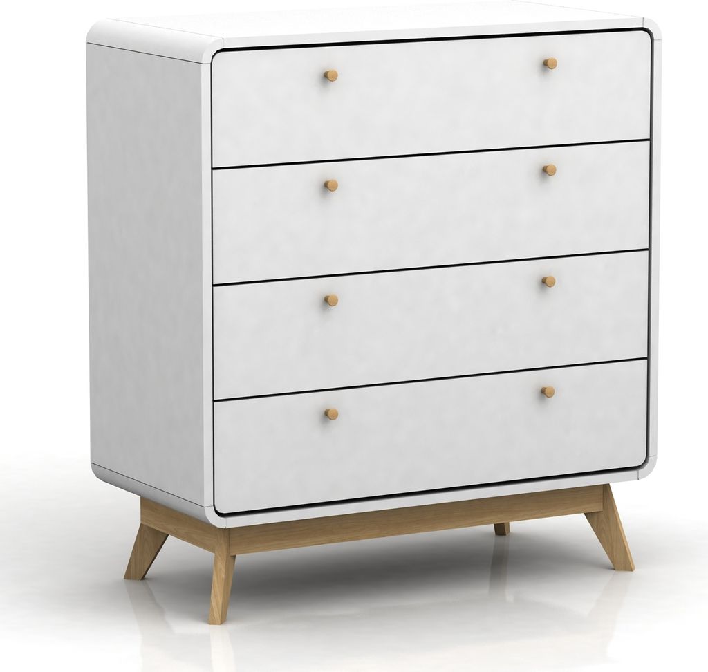 Kommode >Janne< in Weiß - 80x88x39cm (BxHxT)