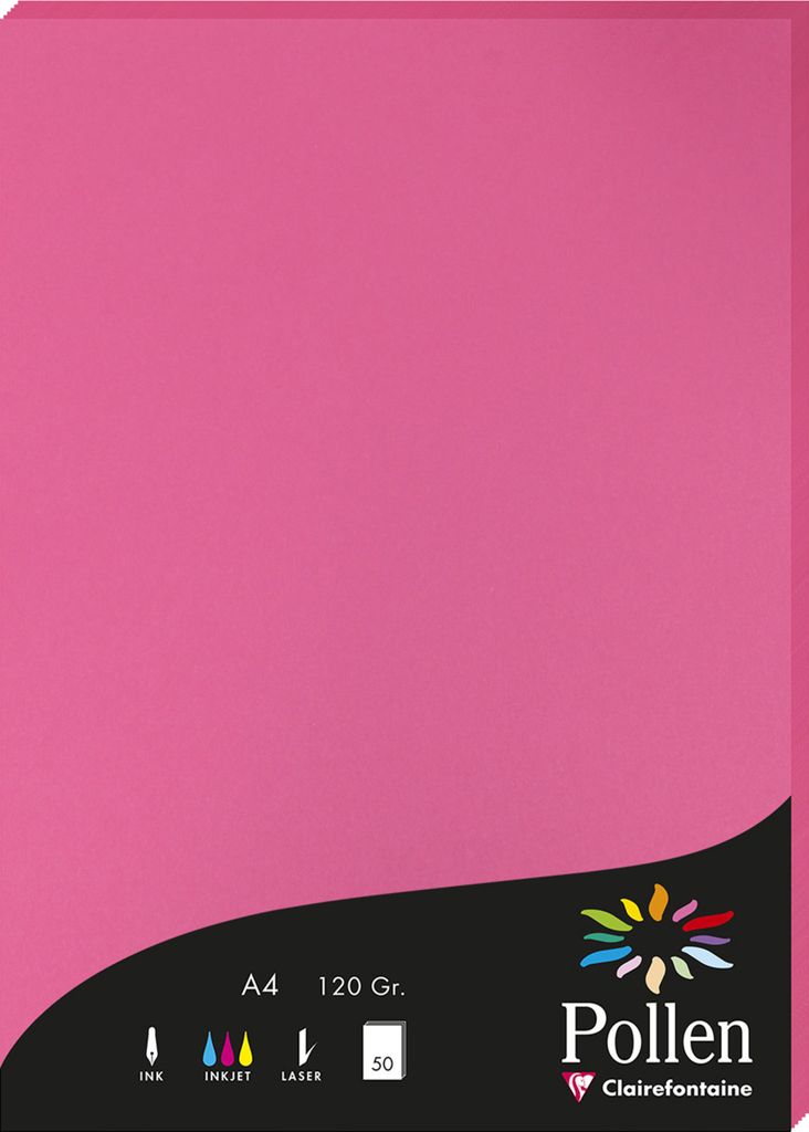 Pollen 10x Papier A4 Pollen 120g 50 Blatt - Fuchsienrosa 4221C